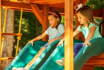 Woodplay playset Megaset 3 double slides